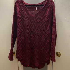 Free people Cross My Heart Sweater